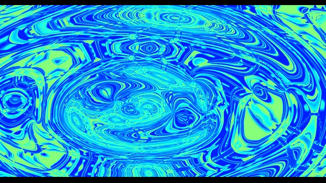Neon Blue Lime Liquid Swirl Abstract Motion Background Loop — Professional VJ Loop