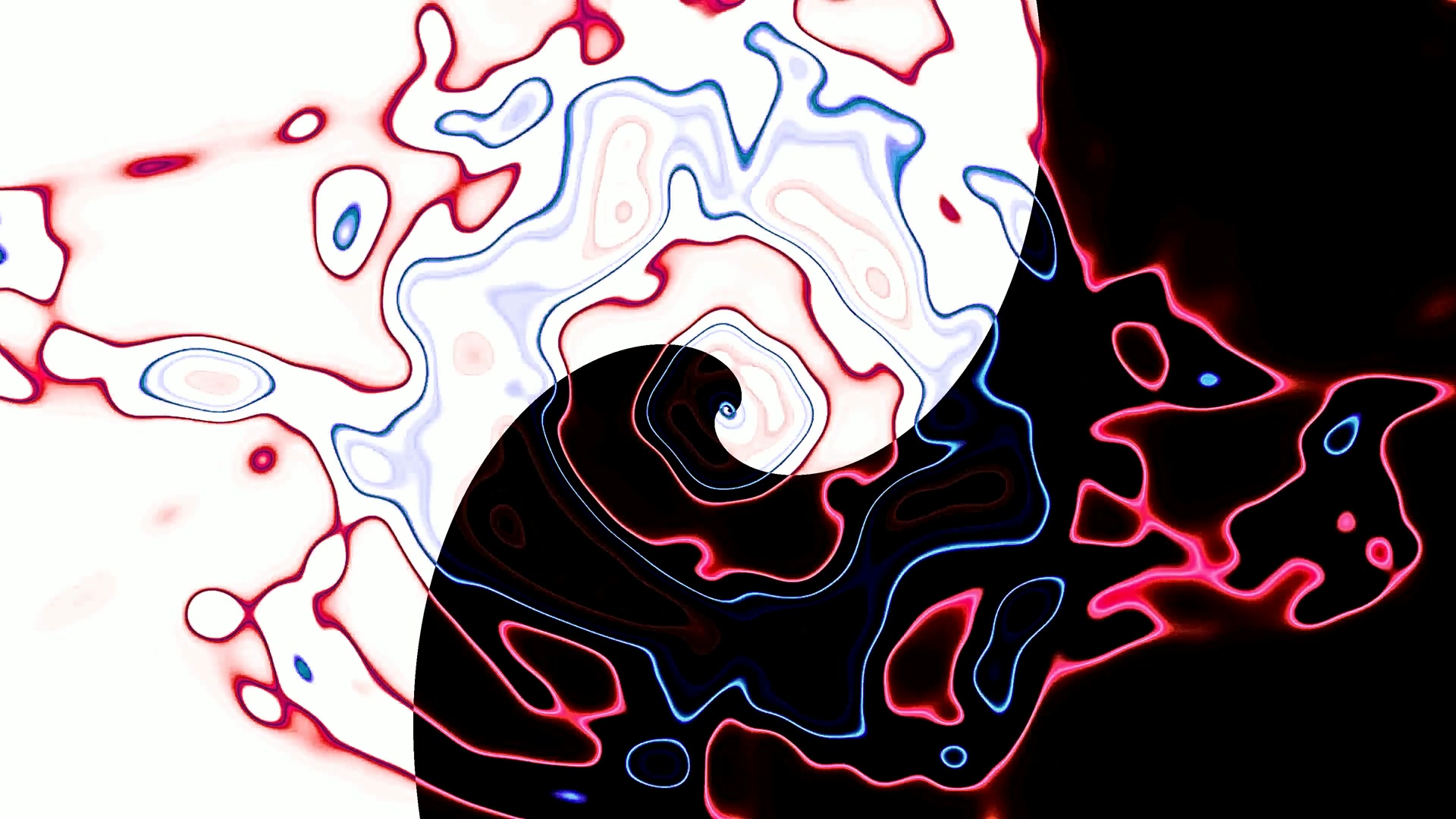 Neon Tunnel Yin Yang Swirl Screensaver 4K UHD 60fps Vj Loop