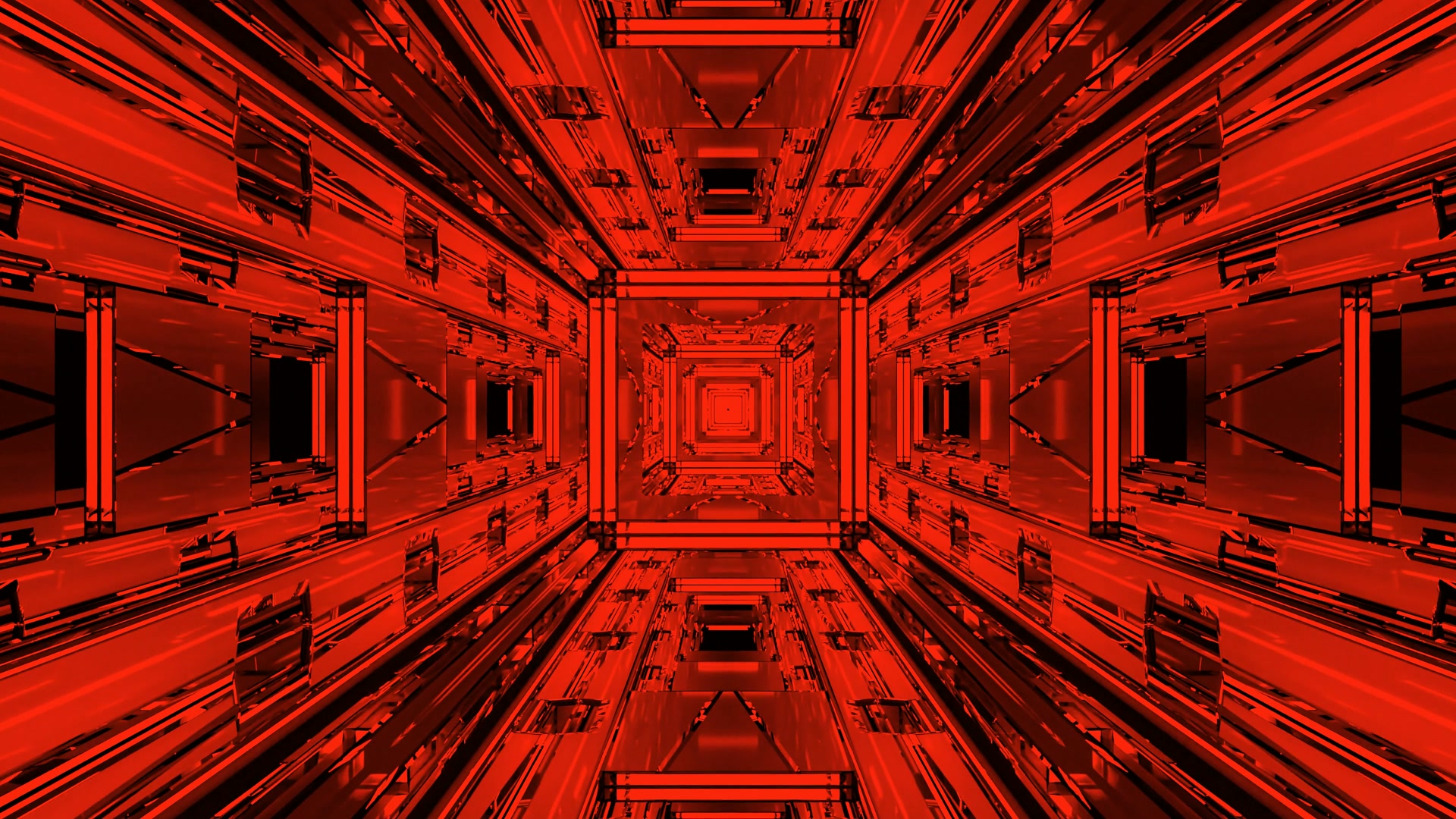 Red Neon Tunnel Screensaver 4K UHD 60fps Vj Loop