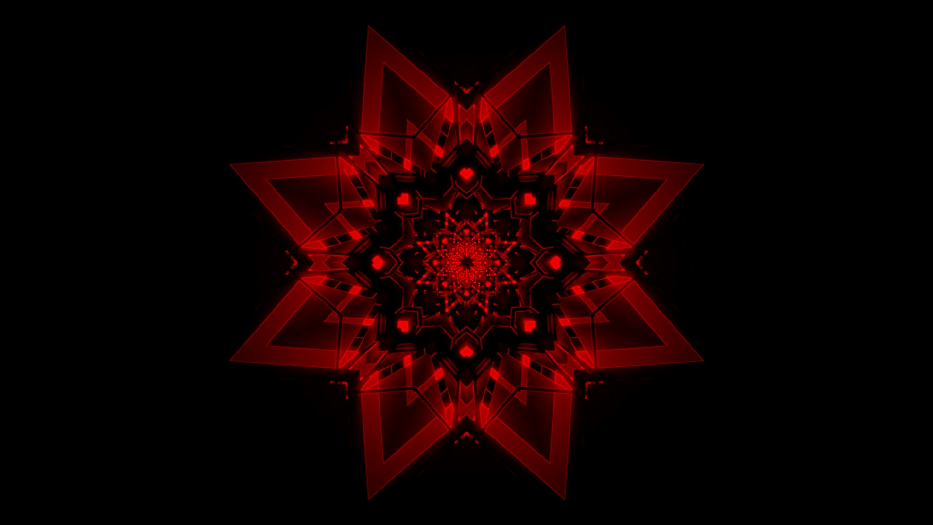 Dark Red Star Neon Tunnel 4k uhd 60fps Screensaver Live Wallpaper