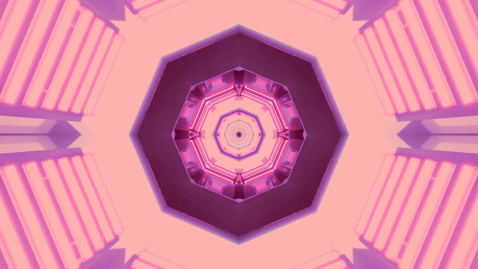 Pink Neon Tunnel Screensaver 4K UHD 60fps Vj Loop