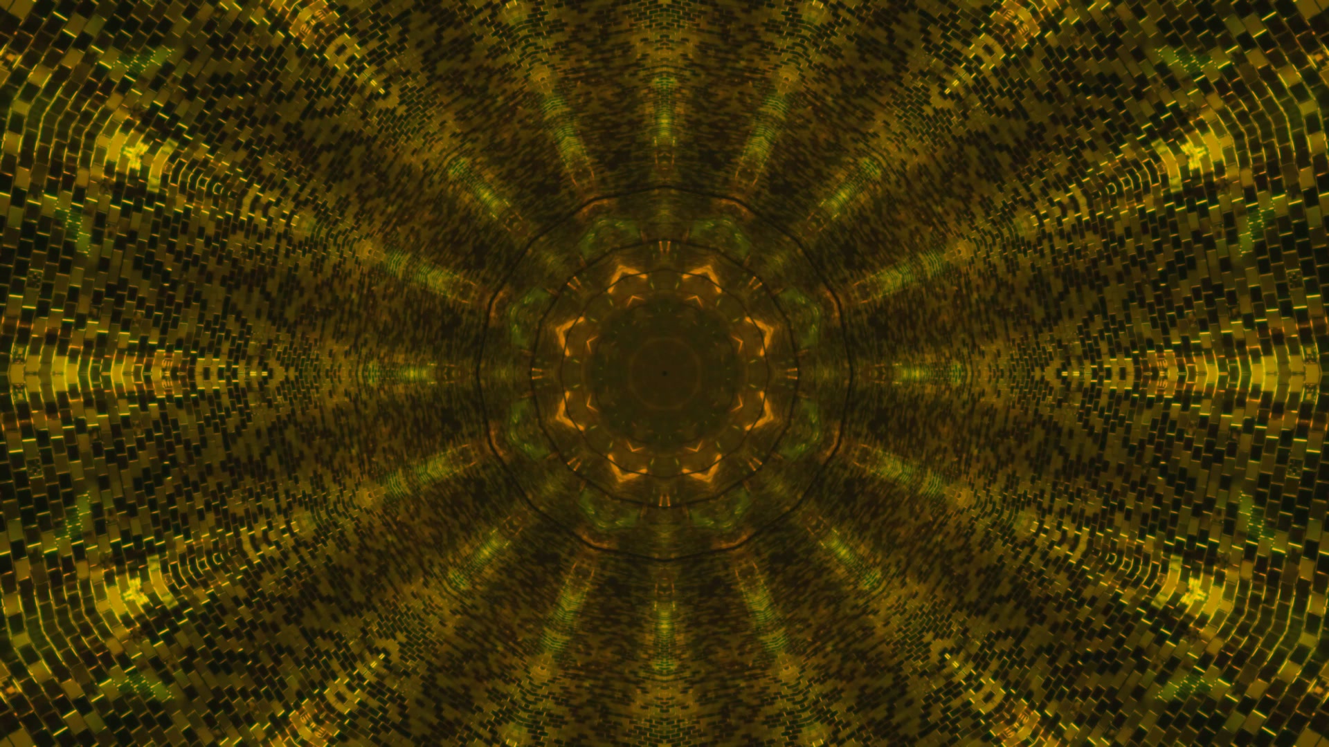 golden yellow neon tunnel screensaver 4k uhd 60fps windows 11 vj loop geometric