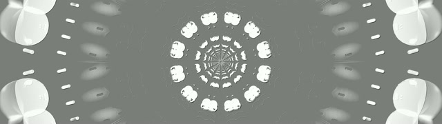 Dark Abstract Kaleidoscope VJ Loop - Monochrome Symmetric Pattern Motion Back...