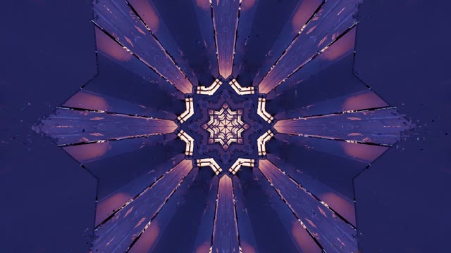 Purple Geometric Kaleidoscope VJ Loop - Abstract Radial Motion Background