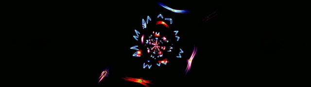 32:9 Ultrawide 60fps neon tunnel screensaver - concentric diamond burst vj footage