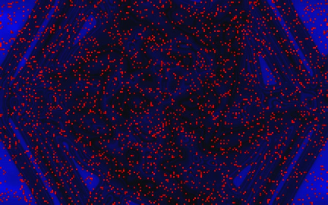 Neon Tunnel Red Pixel Storm VJ Loop 16:10 MacBook 60fps Screensaver