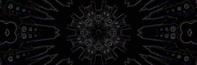 Neon Tunnel Kaleidoscope Vortex 3:1 Triple Wide 60fps Screensaver Loop