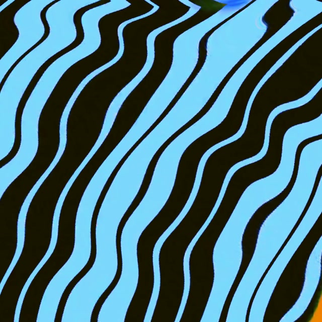 Neon Tunnel Wavy Stripes Blue Orange Vj Loop 1:1 Square 60fps Screensaver