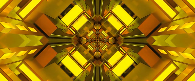 Golden Neon Tunnel Screensaver 60fps 2.39:1 Cinemascope VJ Loop PC Laptop