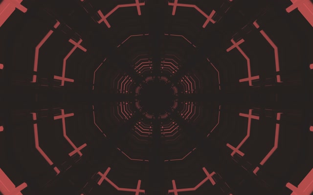 Neon Tunnel Red Cross Kaleidoscope Vj Loop 60fps 16:10 Macbook Screensaver