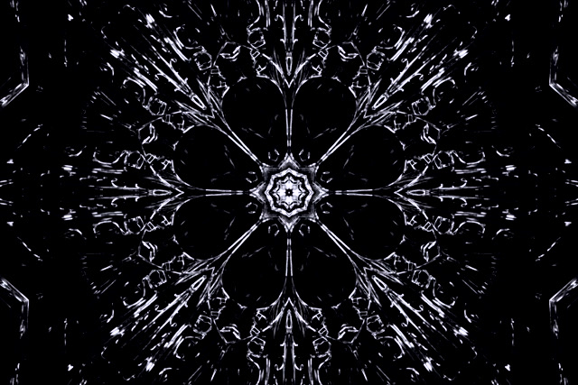 Neon Tunnel Snowflake Black White Screensaver 3:2 Surface 60fps Vj Loop