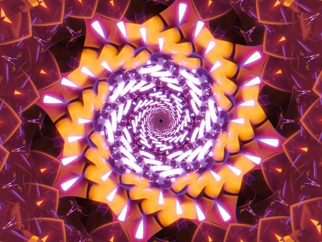 Spiraling Purple Neon Tunnel 4:3 Classic 60fps VJ Loop Screensaver
