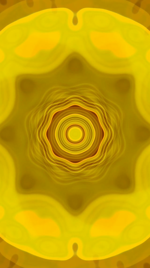 Pulsating Yellow Neon Tunnel Vortex | 9:16 Reels 60fps Screensaver Loop