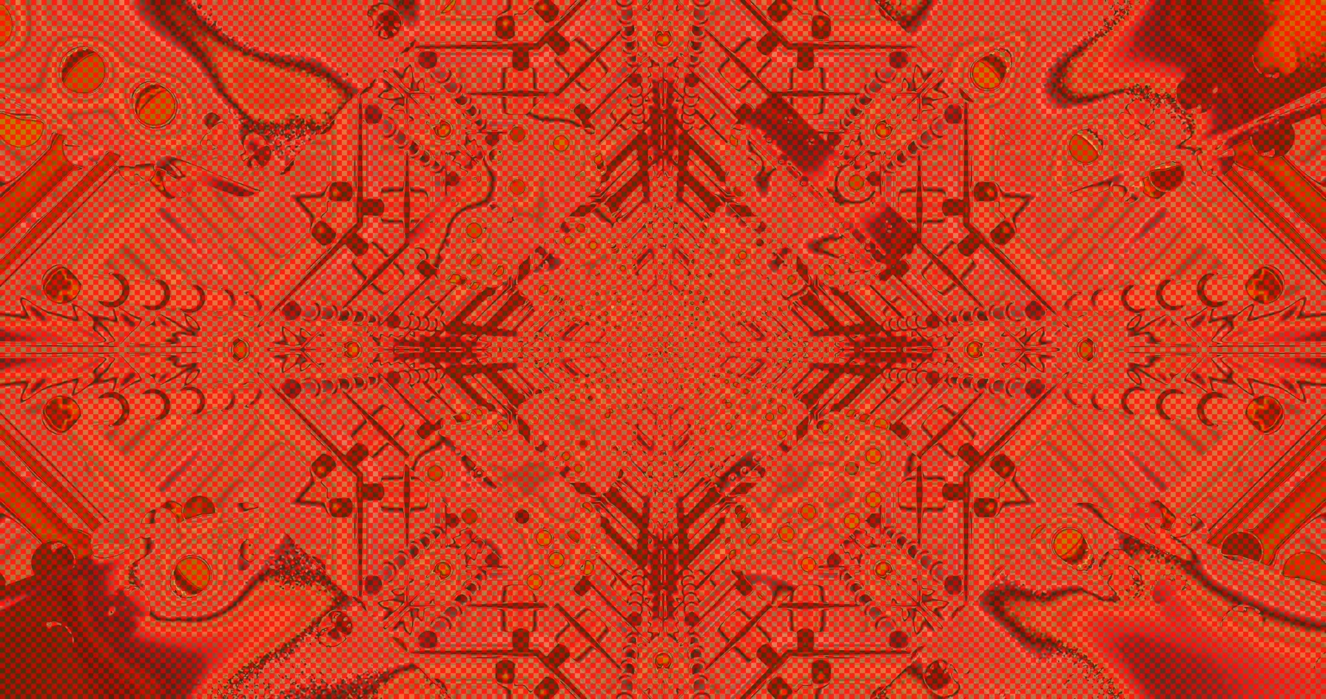 Rooi Neon-tonnel Kaleidoskoop Skermbeveiliging 4K UHD 60fps Vj loop