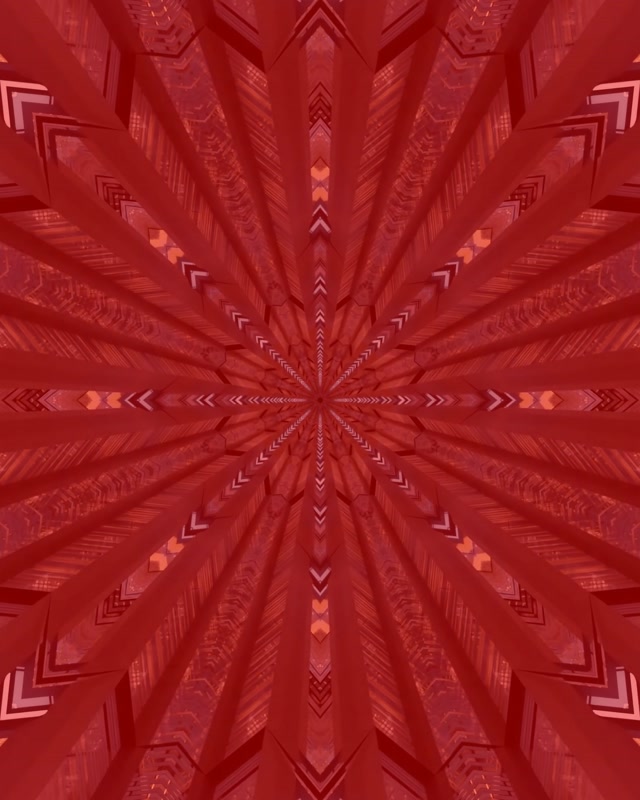 Rooi Fraktaal Kaleidoskoop Neon Tonnel VJ Loop 4:5 Instagram 60fps Sluimerskerm