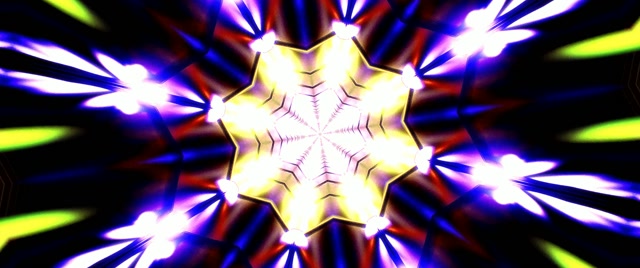Radiant Neon Tunnel VJ Loop 2.39:1 Cinemascope 60fps Kaleidoscope Screensaver