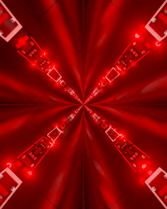 Rooi Neon Tonnel VJLoops 4:5 Instagram 60fps Skermsaver Kaleidoskoop X-Ontploffing