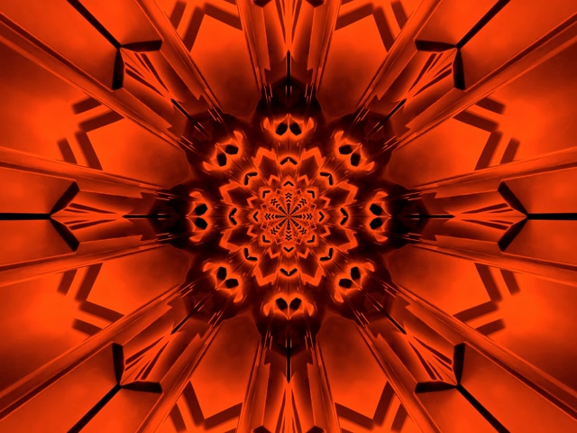 Rooi Mandala Neon Tonnel Skermbespaarder 4:3 Klassiek 60fps VJLoops