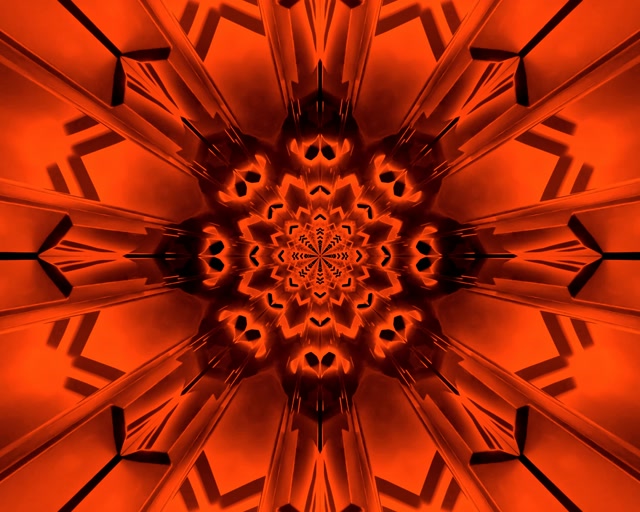 Rooi Fraktaal Neon Tonnel Skermbeveiliging 5:4 industrieel 60fps VJLoops