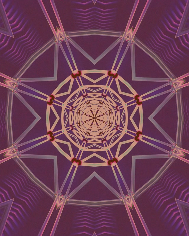 Neon Tonnel Pers Ster Mandala VJLoops 4:5 Instagram 60fps Skermsaver