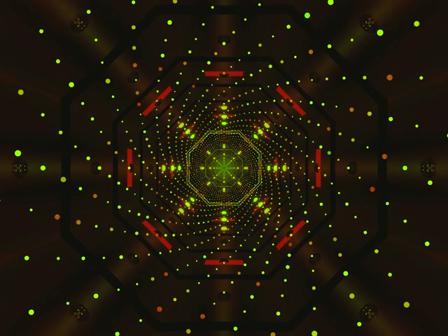 Neon Tonnel Groen Kolle Skermbespaarder 4:3 Klassiek 60fps VJLoops