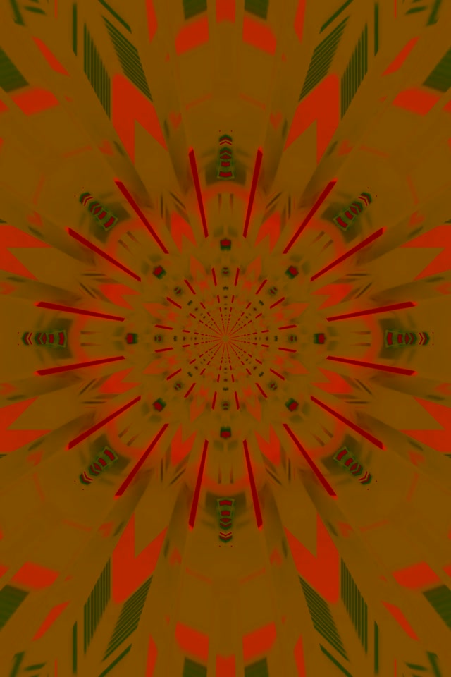 Neon Tonnel Kaleidoskoop Uitbarsting VJ Loop 2:3 Foto Portret 60fps Sluimerskerm