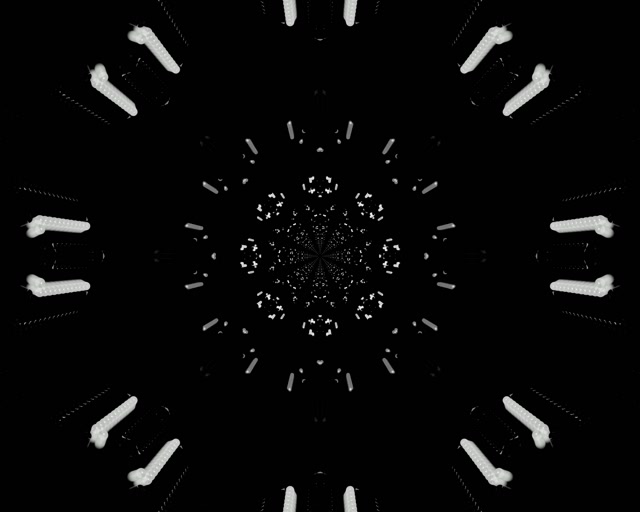 Neon Tonnel Fraktaal Sneeuflok Bars VJLoops 5:4 Industrial 60fps Skermbeskurmer