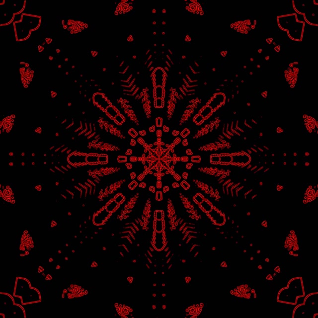 Neon Tonnel Rooi Kaleidoskoop Uitbarsting VJ Loop 1:1 Vierkant 60fps Skermsaver