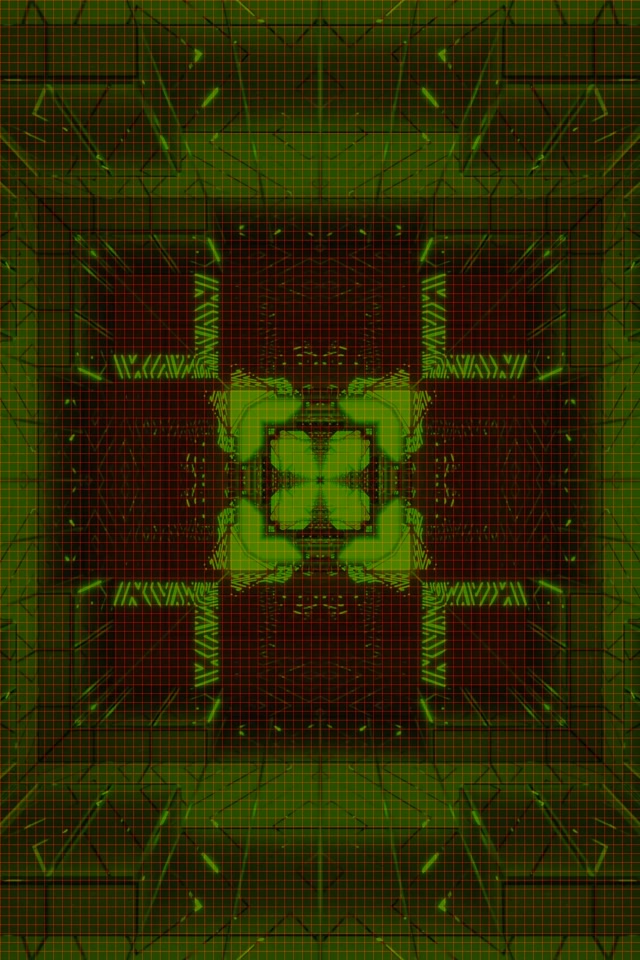 Neon Tonnel Groen Rooi Rooster Fraktaal VJ Loop 2:3 Foto Portret 60fps Skermbewaarder