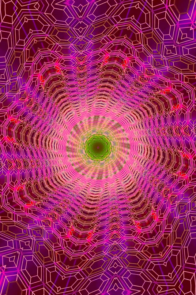 Neon Tonnel Kaleidoskoop Web 2:3 Foto Portret 60fps Skermbeskermer VJLoops