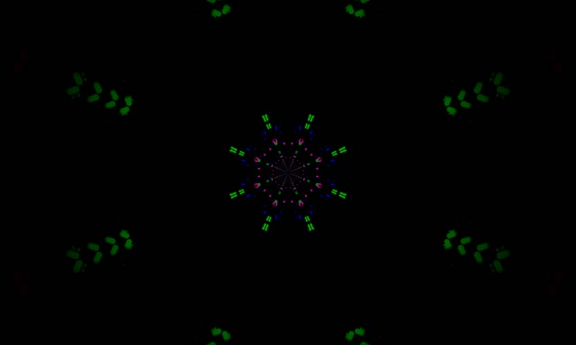 Neon Tonnel Kaleidoskoop Ster Bars 5:3 Wyd 60fps Skermbespaarder VJLoops