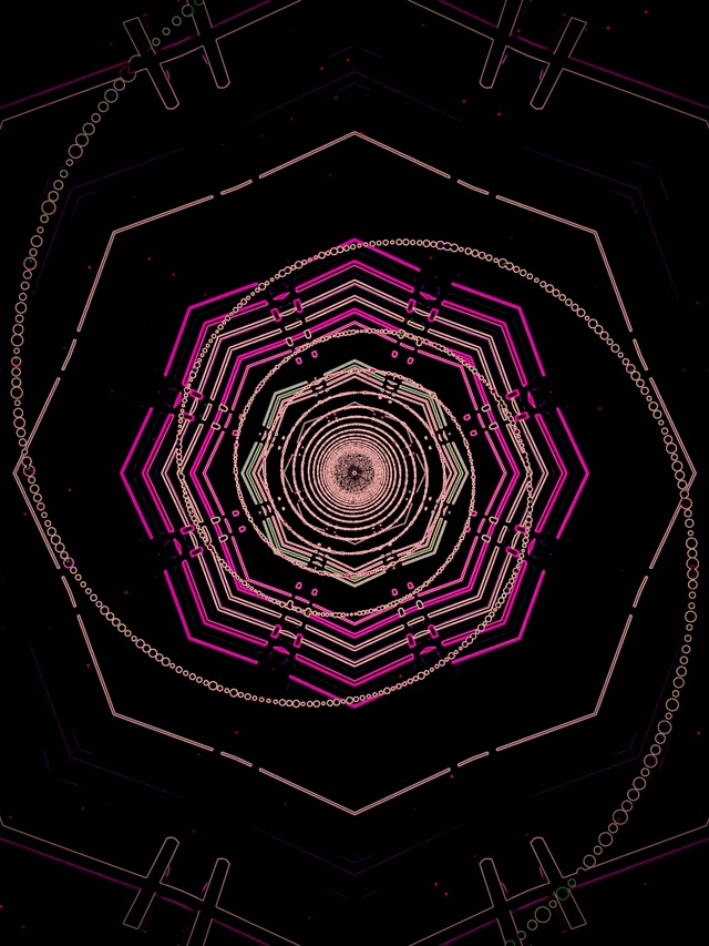 Neon Tonnel Agthoek Werwel VJLoops 60fps Skermbeskermer 3:4 iPad Portret