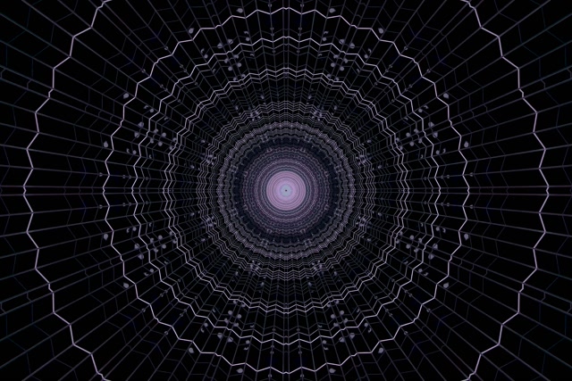 Neon Tunnel Spider Web Vortex VJ Loop 3:2 Surface 60fps Screensaver