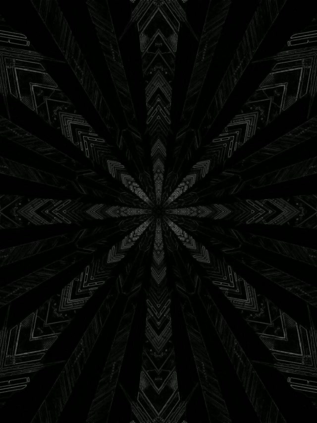 Donker Fraktaal Kaleidoskoop Neon Tonnel VJLoops 3:4 iPad Portret 60fps Skermbespaarder