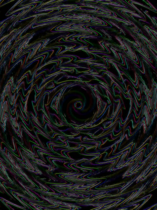 Neon Tunnel Spiraling Vortex 3:4 iPad 60fps Screensaver VJ Loop