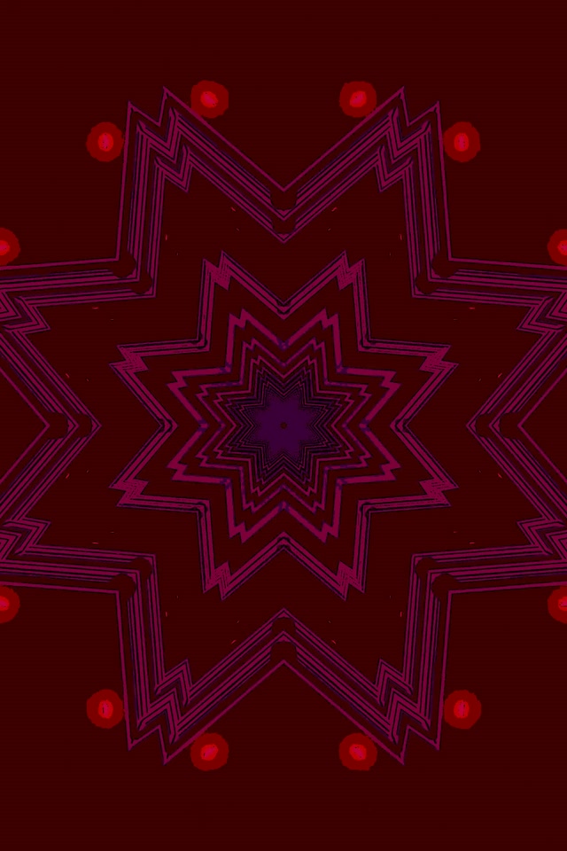 Neon Tonnel Rooi Ster Kaleidoskoop VJ Loop 2:3 Foto Portret 60fps Skermbewaarder