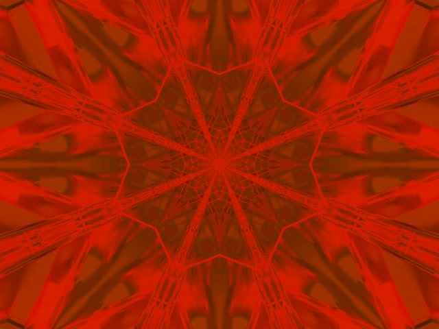Neon Tonnel Rooi Ster Kaleidoskoop Vj Loop 4:3 Klassiek 60fps Skermbewaarder