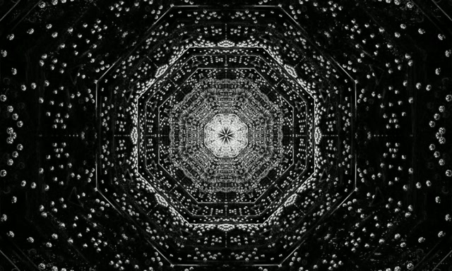 Fraktaal Agthoek Neon Tonnel VJLoops 60fps 5:3 Wide Skermbeskurmer