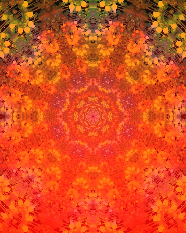 Neon Tonnel Stralende Mandala Wervelwind VJLoops 4:5 Instagram 60fps Skermbeveiliging