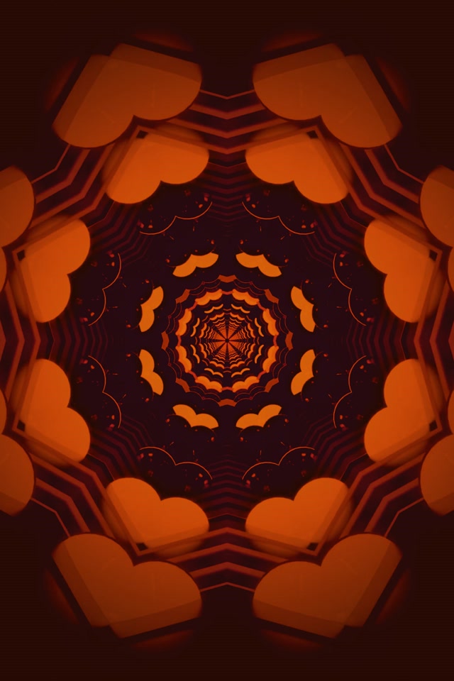 Neon Tonnel Vurige Mandala Werwelwind Skermbespaarder 2:3 Foto Portret 60fps VJLoops