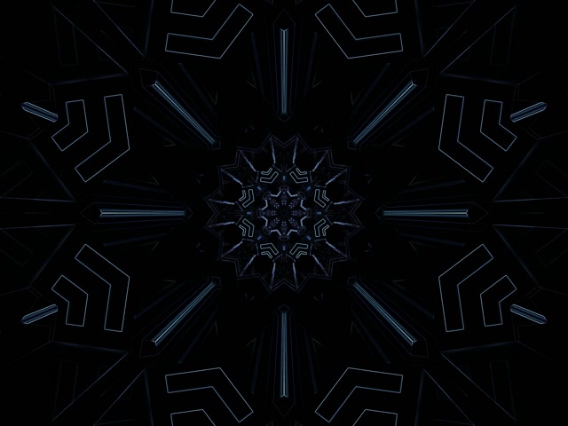 Neon Tonnel Donker Sneevlok Mandala VJLoops 4:3 Klassiek 60fps Skermbespaarder