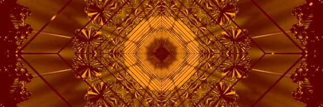 Goue Neon-tonnel Skermbeveiliging 3:1 Drievoudig Wyd 60fps VJ Loop PC Skootrekenaar