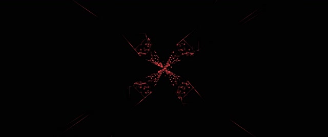 Red Starburst Neon Tunnel VJ Loop 2.39:1 Cinemascope 60fps Screensaver