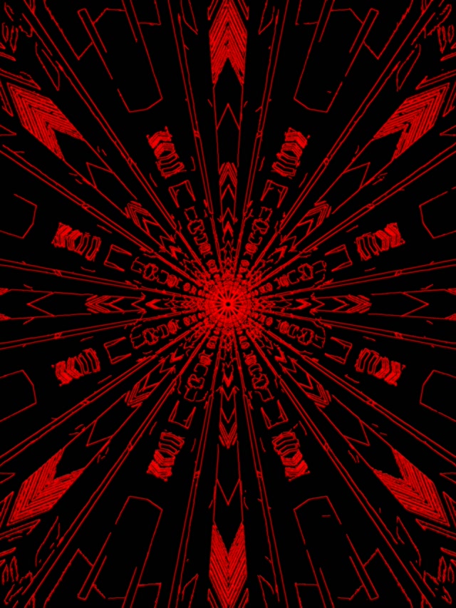 Neon Tonnel Groen Kaleidoskoop Uitbarsting VJ Lus 3:4 iPad Portret 60fps Skermbewaarder