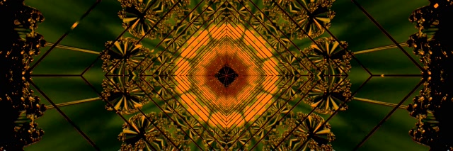 Oranje Neon Tonnel Diamant Werwel VJLoops 3:1 Drievoudig Wyd 60fps Skermbeskermer