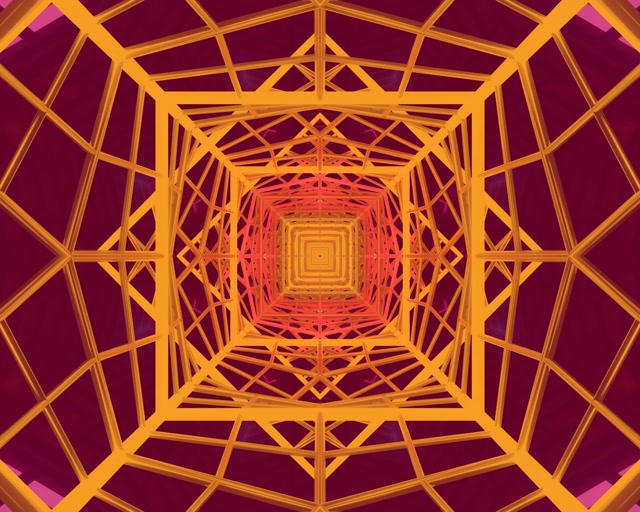 5:4 industrial neon tunnel 60fps screensaver VJ loop pulsating square vortex