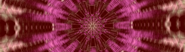 Neon Tonnel Pienk Kaleidoskoop Uitbarsting 32:9 Super Ultrawyd 60fps Skermbespaarder VJLoops