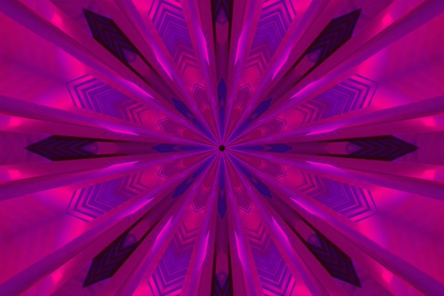 Pulsating Magenta Kaleidoscope Neon Tunnel 3:2 Surface 60fps VJ Loop Screensaver