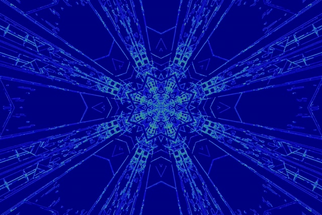 Blou Neon Tonnel Sneeuflok skermbeskermer 3:2 surface 60fps VJ loop