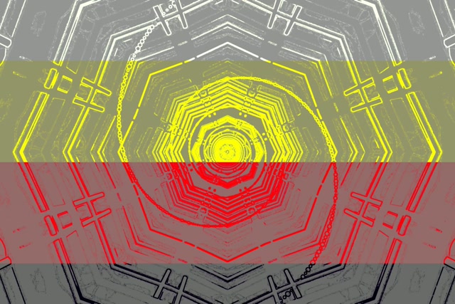 Neon Tonnel Siaan Groen Vyfhoek Vorteks VJLoops 3:2 Surface 60fps Skermbeskermer